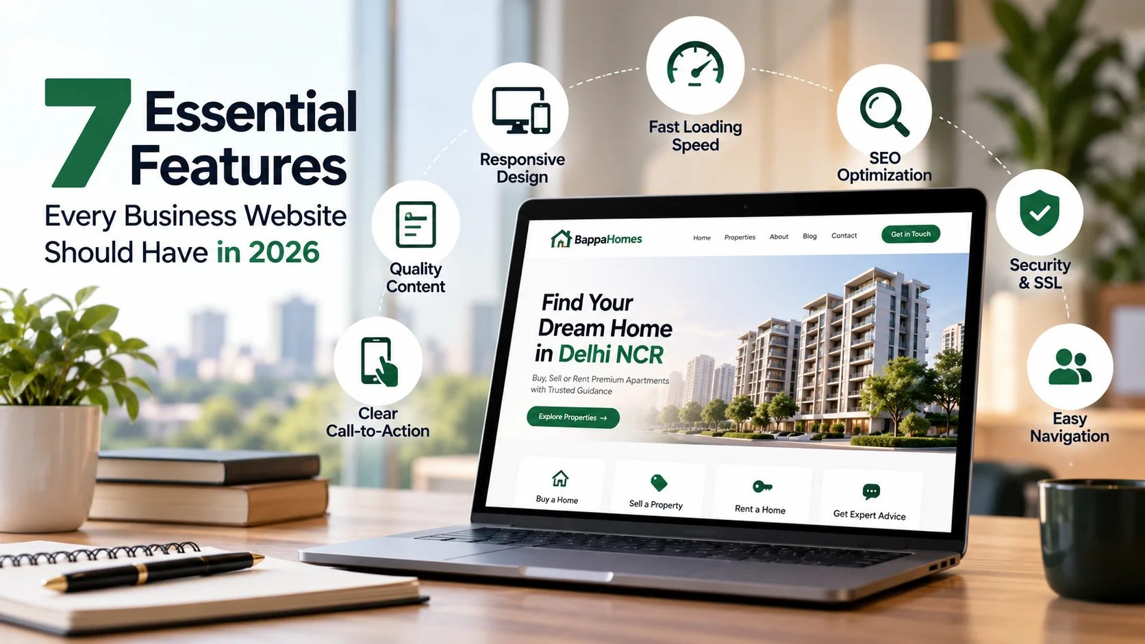 business website features